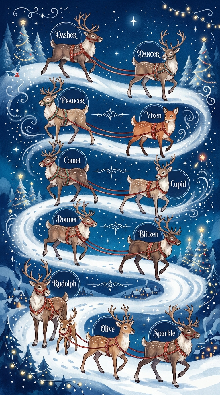 What is the name of the 12 reindeers in order? The Complete, Accurate List Explained 10 What is the name of the 12 reindeers in order? The Complete, Accurate List Explained