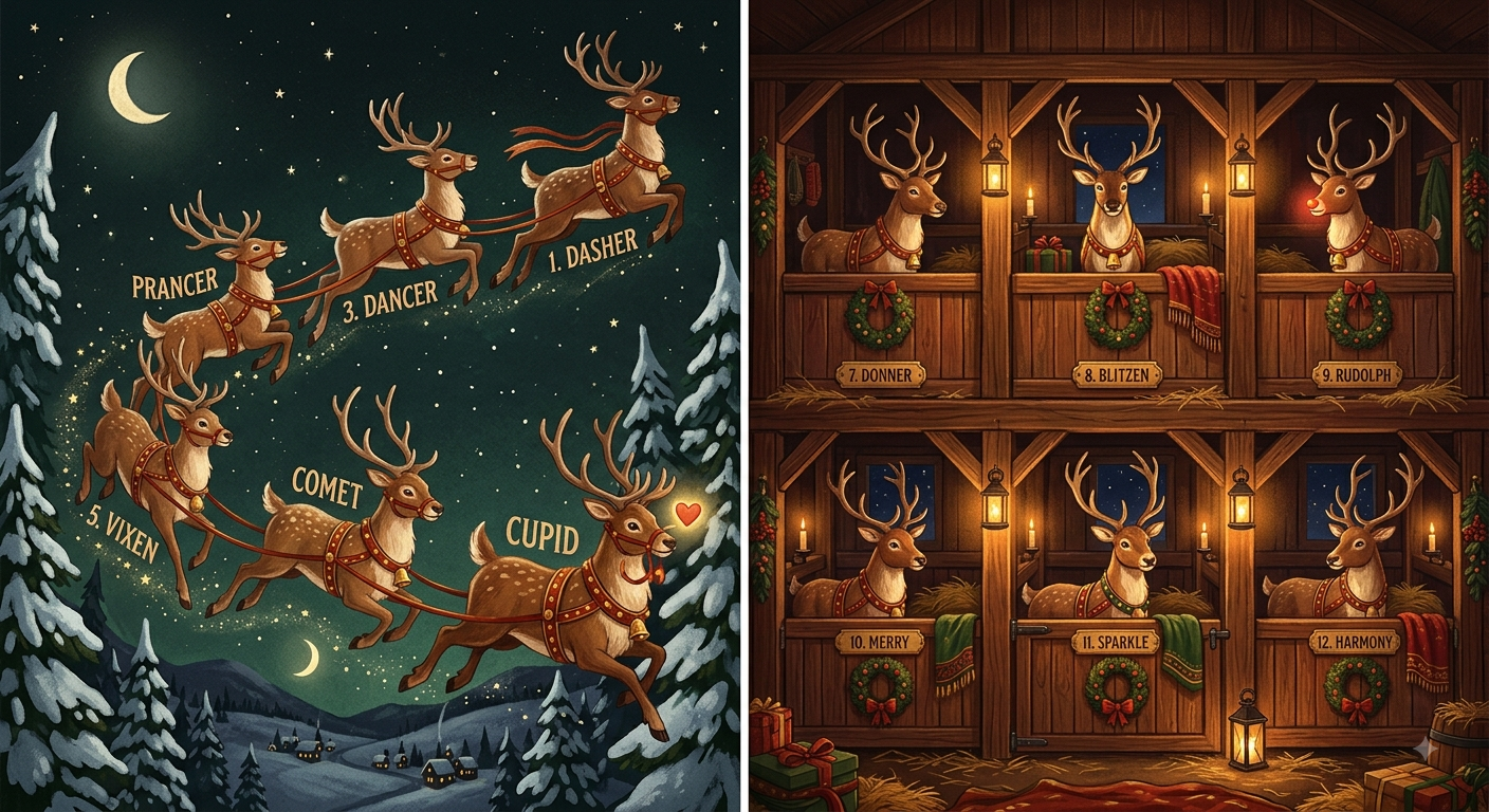What is the name of the 12 reindeers in order? The Complete, Accurate List Explained 2 what is the name of the 12 reindeers in order